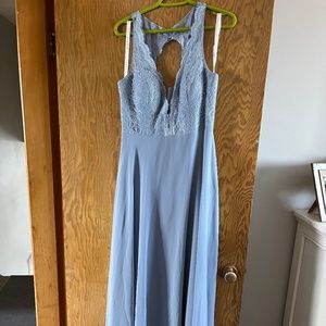 Azazi Dusty Blue Bridesmaid Dress